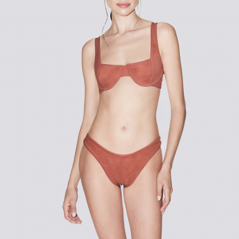 Sexy push-up wide shoulder strap women's underwear set