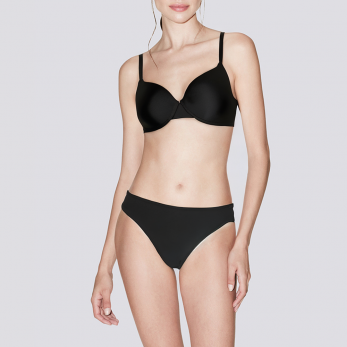Solid color push up breathable women's underwear set