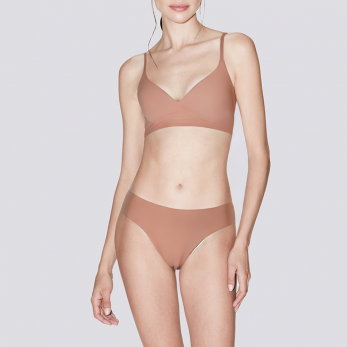 Seamless underwire elastic women's underwear set