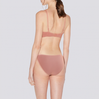 Pink simple breathable women's underwear set