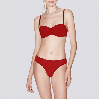 Red comfortable breathable women's underwear set