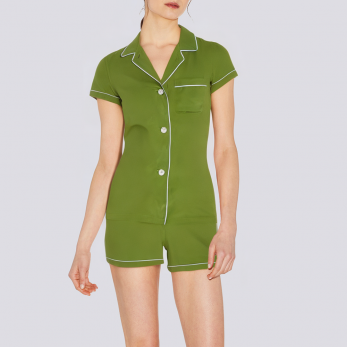 Fashionable summer pure cotton women's pajamas set