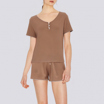 Soft breathable elastic women's pajama set
