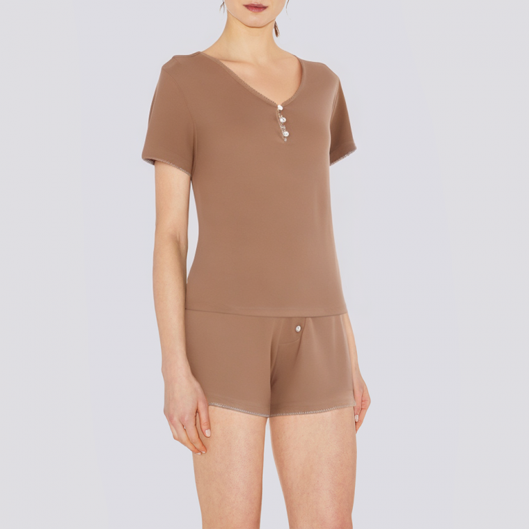 Soft breathable elastic women's pajama set