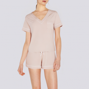 Summer pink short women's pajama set