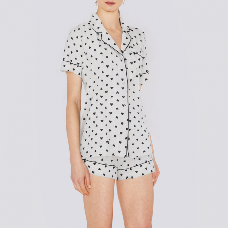 New printed cotton women's pajamas set