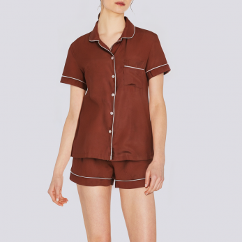 Summer casual satin women's pajamas set