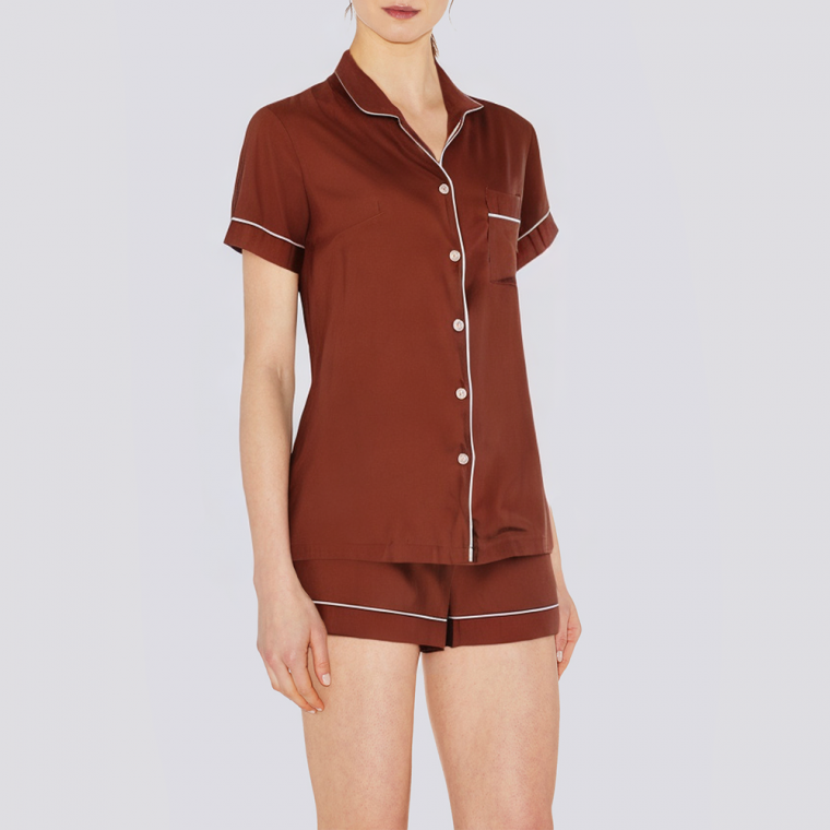 Summer casual satin women's pajamas set