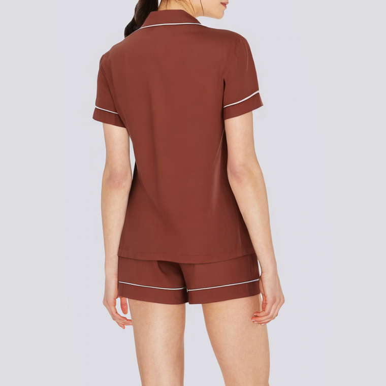 Summer casual satin women's pajamas set
